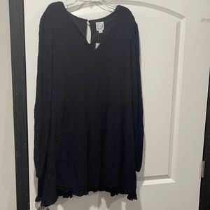Francesca’s Black Long Sleeve Dress